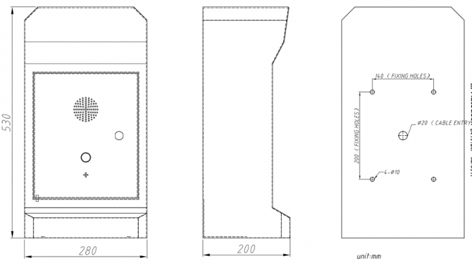 Telefono Antivandalo SOS con Composizione a Tasto Unico IP54 GSMR Vivavoce 1