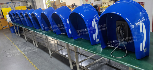 Ultime notizie aziendali su Notizie da J&R Production: Il cappuccio acustico JR-TH-04 + il telefono con cornetta antivandalo JR204-FK sono stati installati nel progetto della fabbrica in Germania!!