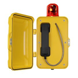 Colorful Industrial Weatherproof Telephone With Beacon , Outdoor Emergency Phone