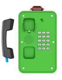 Un buon prezzo. Telefono industriale verde resistente alle intemperie, Interfono impermeabile per tunnel/ambiente marino in linea