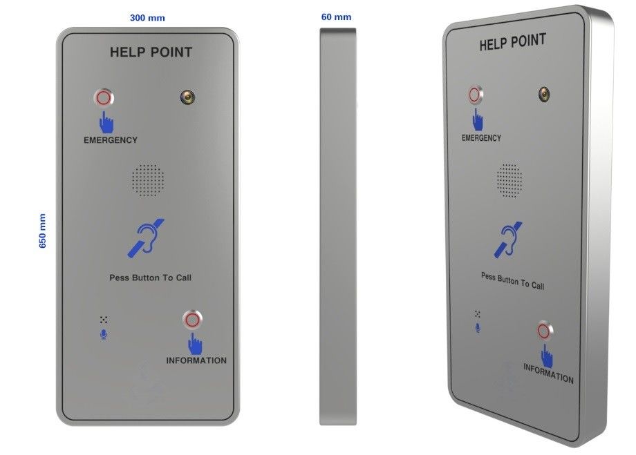 Rugged Hands Free SIP Call Box / Rustproof SIP Outdoor Intercom With Camera