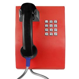 La prova del vandalo ha composto a mano il telefono analogico della parete per l'ospedale/il telefono autostazione