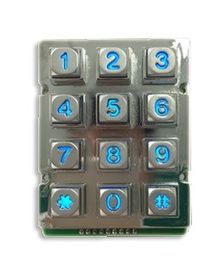 Un buon prezzo. Di zinco legata rugged blu retroilluminazione 12 tasti tastiera con 9 pin in linea