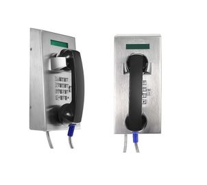 Telefono analogico industriale impermeabile dell'acciaio inossidabile con esposizione LCD