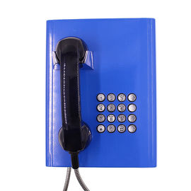 Un buon prezzo. Telefono a tastiera completa resistente ai vandali colore blu con corpo robusto in acciaio laminato a freddo in linea