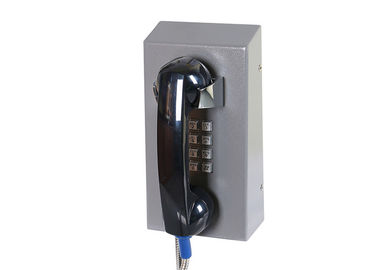 Telefono d'acciaio laminato a freddo di visitazione della prigione, materiale dell'ABS del telefono della prigione con cavo corazzato