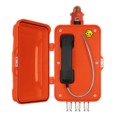 telefono del combattente di fuoco del cavo di 10W 85dbA IP67 ss con le luci